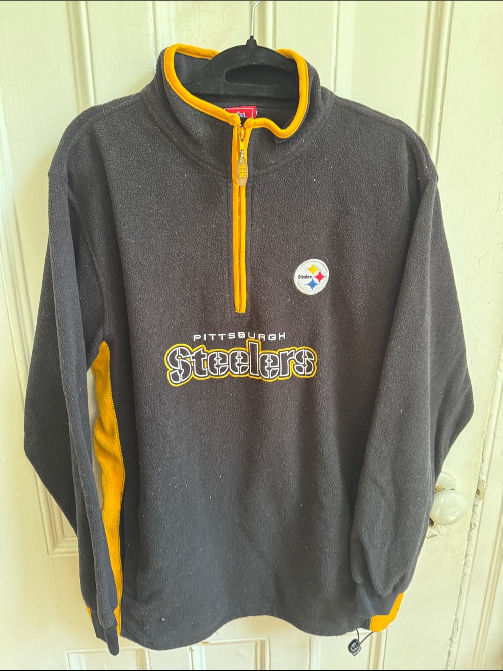 NFL Pittsburgh Steelers Black & Gold Quarter-Zip Pullover